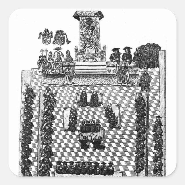 Sticker Carré Henry VIII et le Parlement en 1523 (Devant)