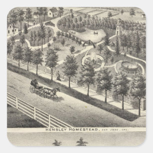 Sticker Carré Hensley, résidences d'haricots