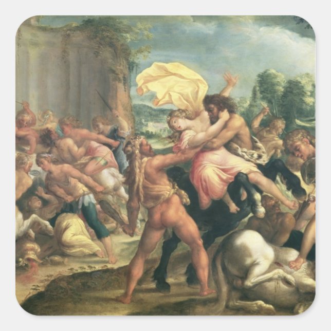 Sticker Carré Hercules, Deianeira et l'Eurytion centaure (Devant)