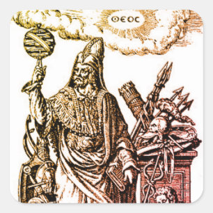 Sticker Carré Hermes Trismegistus (Hermes le plus grand des Thri