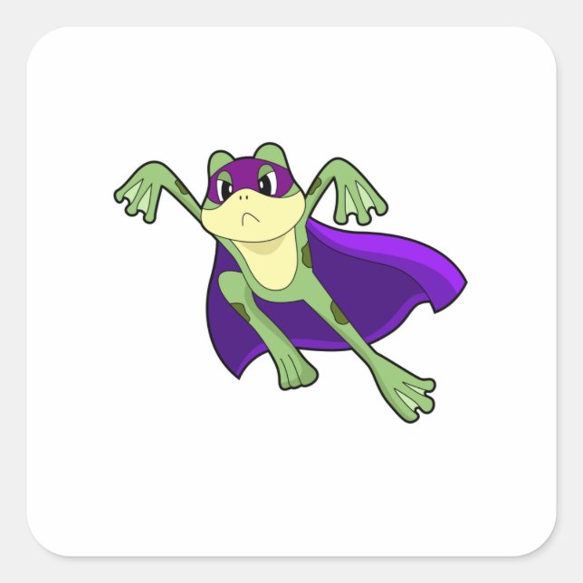 Sticker Carré Héros de grenouille (Devant)