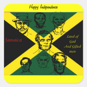 Sticker Carré héros national de la jamaïque