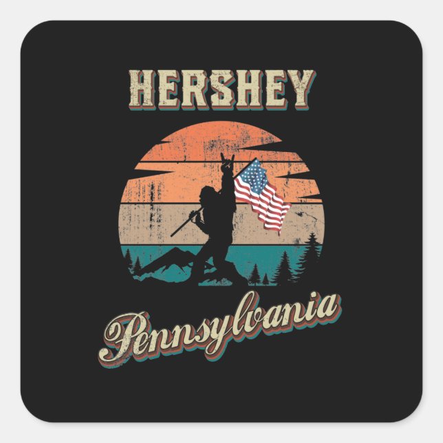 Sticker Carré Hershey Pennsylvania (Devant)