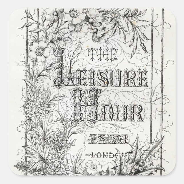 Sticker Carré Heure de loisirs, Londres, 1891 (Devant)