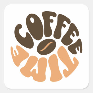 Sticker Carré Heure du café - Brasse matinale