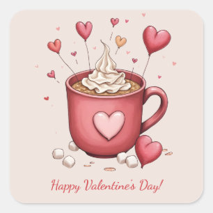 STICKER CARRÉ HEUREUSE SAINTE-VALENTIN !