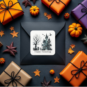 Sticker Carré Heureux