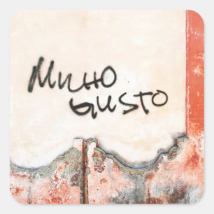 Sticker Carré Heureux de vous rencontrer 