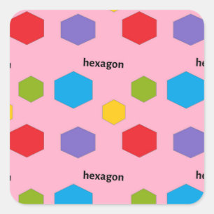 Sticker Carré Hexagone