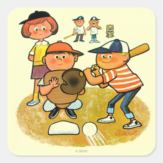 Sticker Carré Hey Batter ! (Devant)