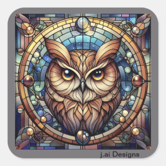 Sticker Carré Hibou de minuit