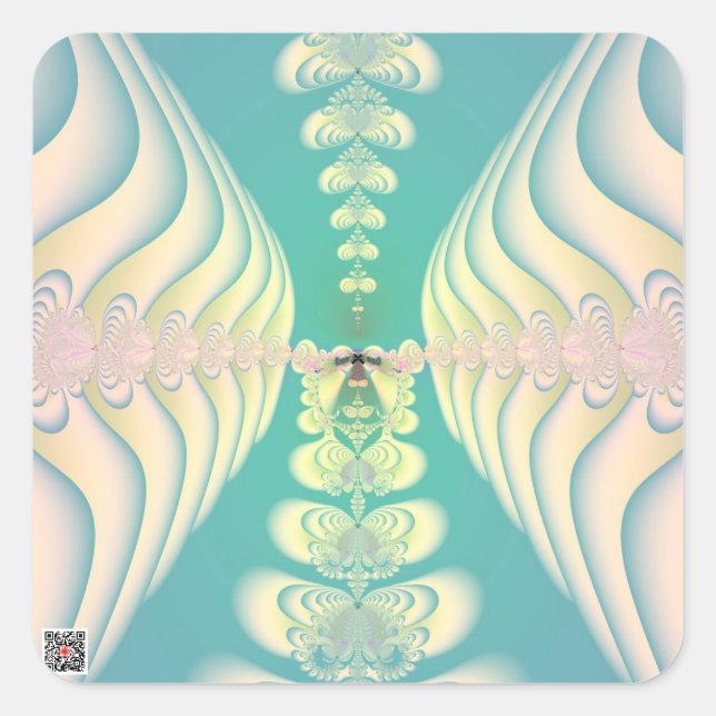 Sticker Carré Histoire de fées bleues (Devant)