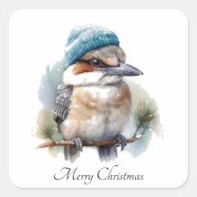Hiver Kookaburra voeux, personnalisé