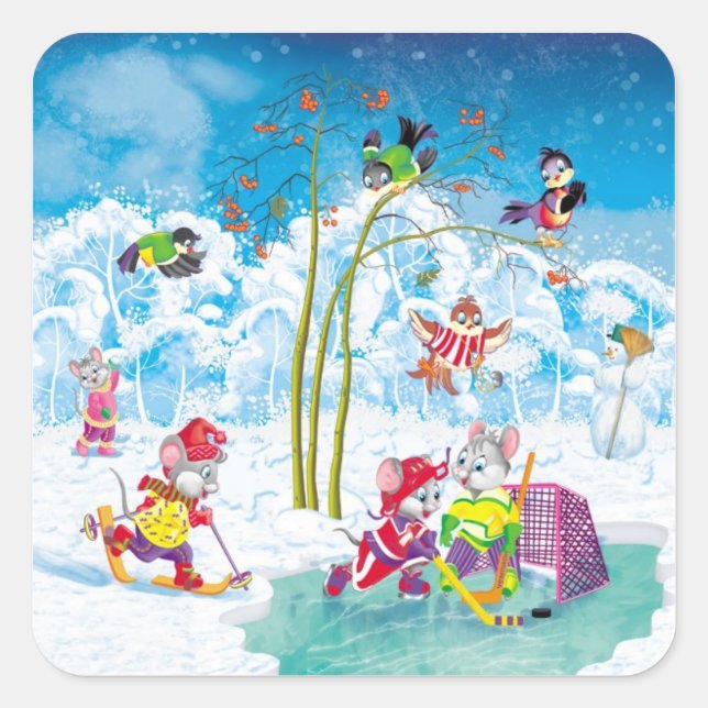 Sticker Carré hockey (Devant)