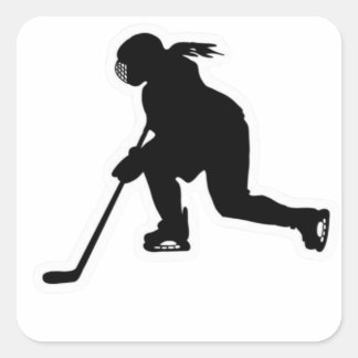 Sticker Carré Hockey pour filles