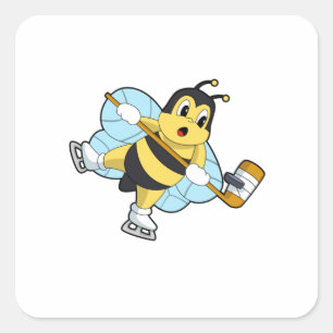 Sticker Carré Hockey sur glace Bee Hockey sur glace