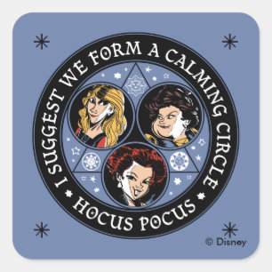 Sticker Carré Hocus Pocus Calme Cercle Spellbound Fun