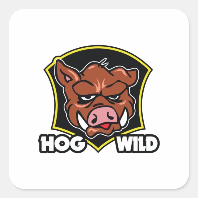 STICKER CARRÉ HOG WILD (Devant)