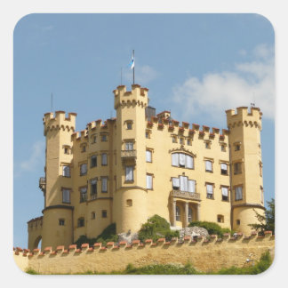 Sticker Carré Hohenschwangau Château Allemagne Cadeaux touristiq