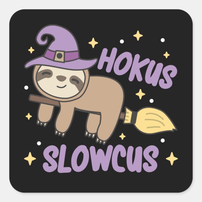 Sticker Carré Hokus Slowcus - Fault Witch Costume Halloween Squa (Devant)