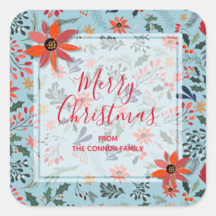 Sticker Carré Holiday Christmas