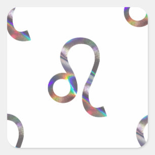 Sticker Carré hologramme Leo