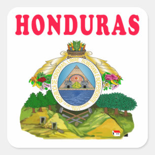 Sticker Carré Honduras Armoiries Designs