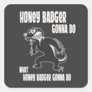 Sticker Carré Honey Badger