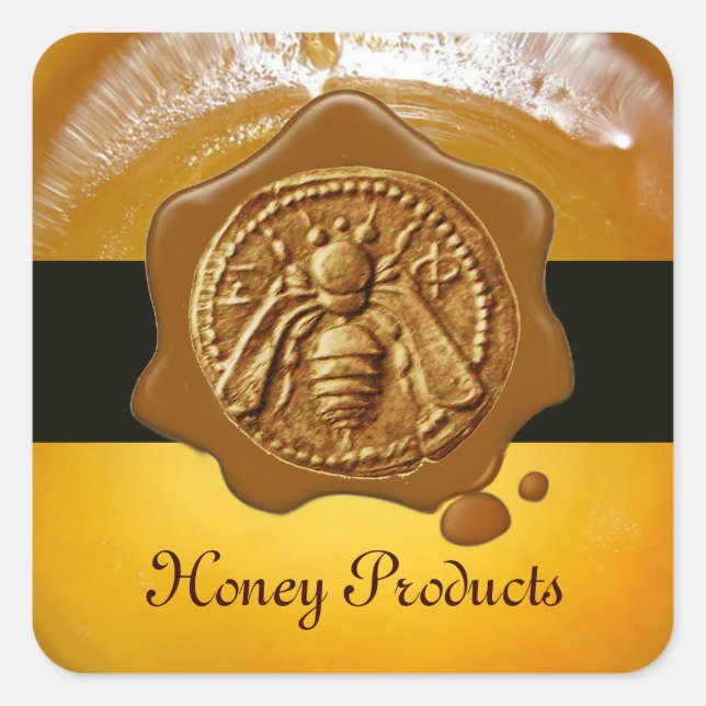STICKER CARRÉ HONEY BEE / BEEKEEPER BEEKEEPER SCEAU BROWN DE CIR (Devant)