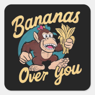 Sticker Carré Hong Kong, Bananes sur toi
