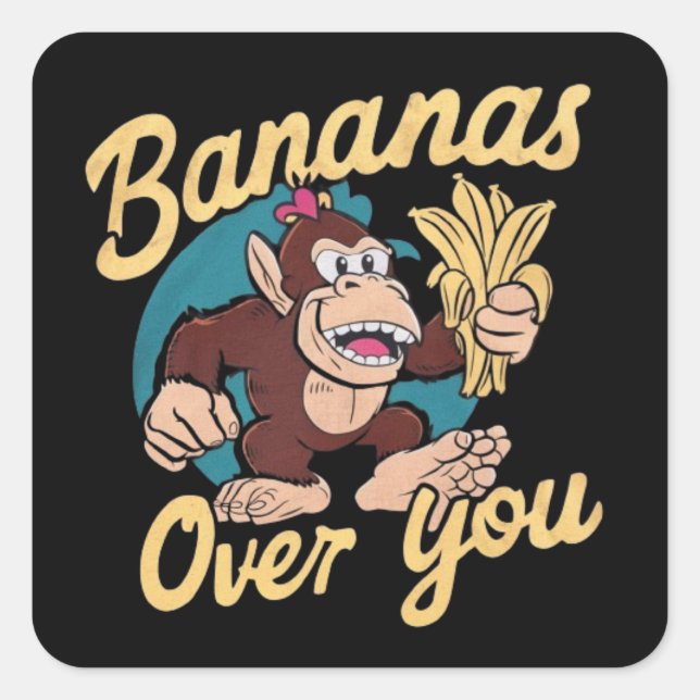 Sticker Carré Hong Kong, Bananes sur toi (Devant)
