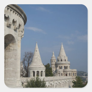 Sticker Carré Hongrie, ville capitale Budapest. Buda, Château