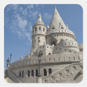 Sticker Carré Hongrie, ville capitale Budapest. Buda, Château 2