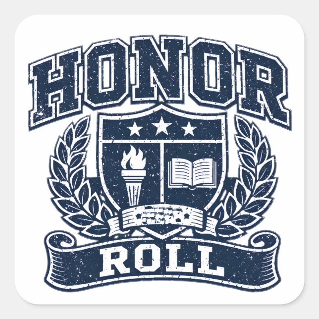 Sticker Carré Honor Roll – Academic Excellence College (Devant)