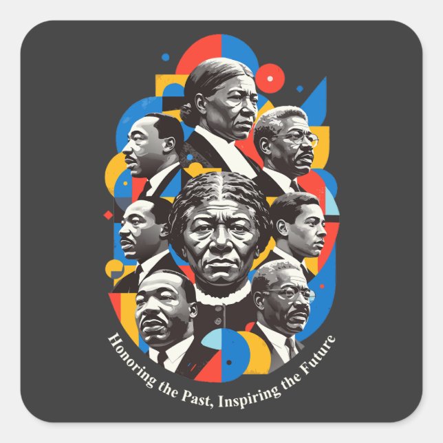 Sticker Carré Honoring The Past, Inspiring The future (Devant)