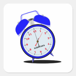 Sticker Carré Horloge d'alarme sonore