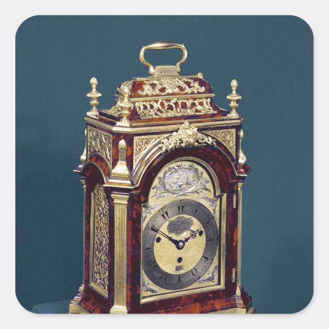 Sticker Carré Horloge du tableau, c.1750 (Devant)