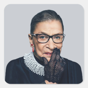 Sticker Carré Horloge murale Ruth Bader Ginsburg