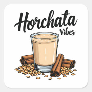 Sticker Carré Hortacha Vibes Espagnol Mexicain Amateurs de boiss
