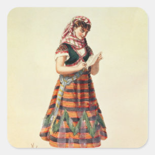 Sticker Carré Hortense Schneider