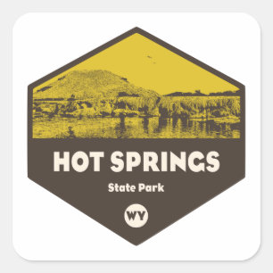 Sticker Carré Hot Springs State Park Wyoming