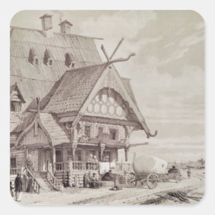 Sticker Carré Hôtels et maisons de hôtes