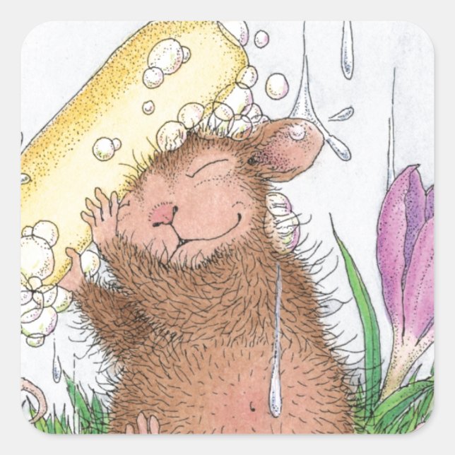 Sticker Carré House-Mouse Designs® - Bonne propreté des loisirs (Devant)
