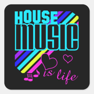 Sticker Carré House Music
