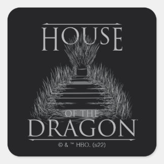 Sticker Carré HOUSE of the Dragon | Iron Throne Graphic
