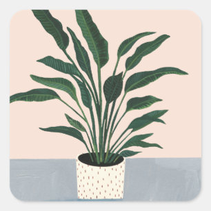 Sticker Carré Houseplant