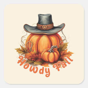 Sticker Carré Howdy Fall