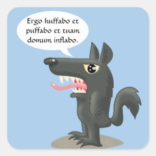 Sticker Carré Huff et Puff