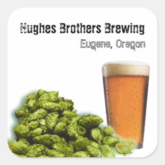 Sticker Carré Hughes Brothers brasser 1