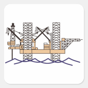Sticker Carré Huile offshore